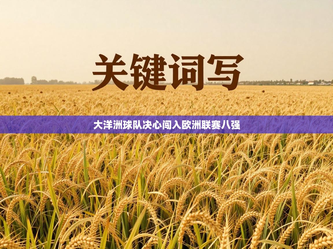 大洋洲球队决心闯入欧洲联赛八强  第2张